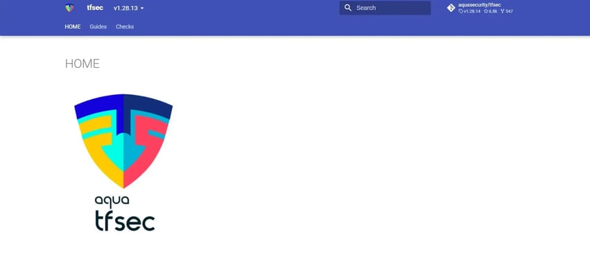 TFSec homepage by Aqua Security for Terraform static code analysis and IaC scanning