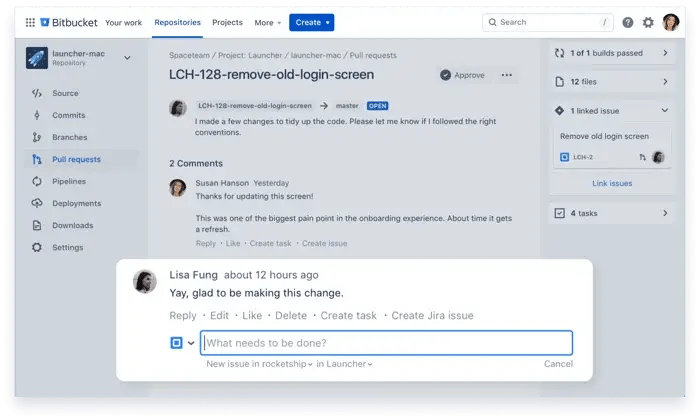 BitBucket code review tool